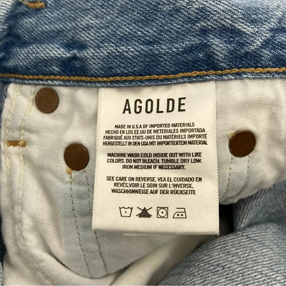 AGolde Riley High Rise Straight Jeans In Shatter - Picture 6 of 7
